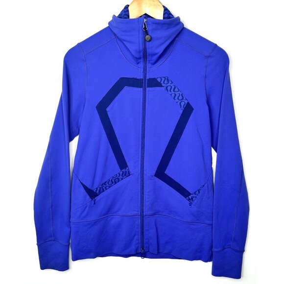 Lululemon Women Origami Stride Luon Full-Zip Athletic Yoga Jacket Purple Size 6 - Picture 1 of 10
